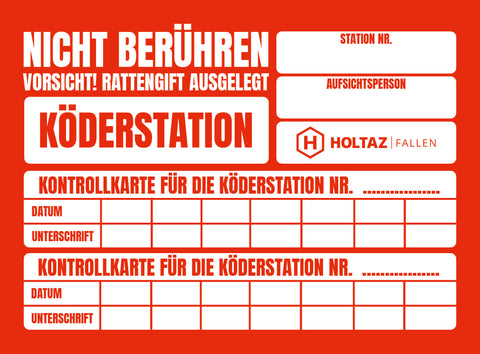 Autocollant d'information pour les stations de dératisation contenant du poison pour rats